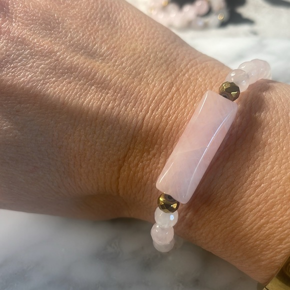 Rose quartz bracelet - Picture 2 of 3